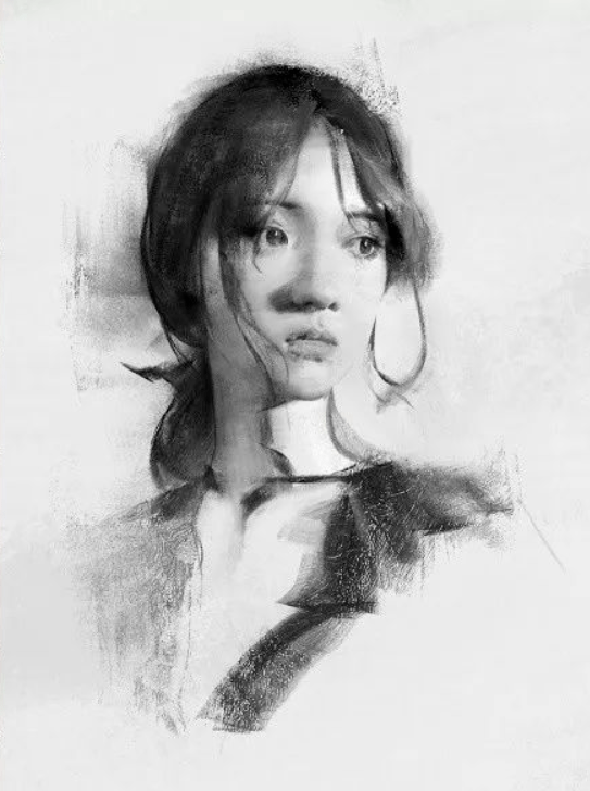 大神用ps画素描潇洒的笔触展现女性神韵狂吸8万粉