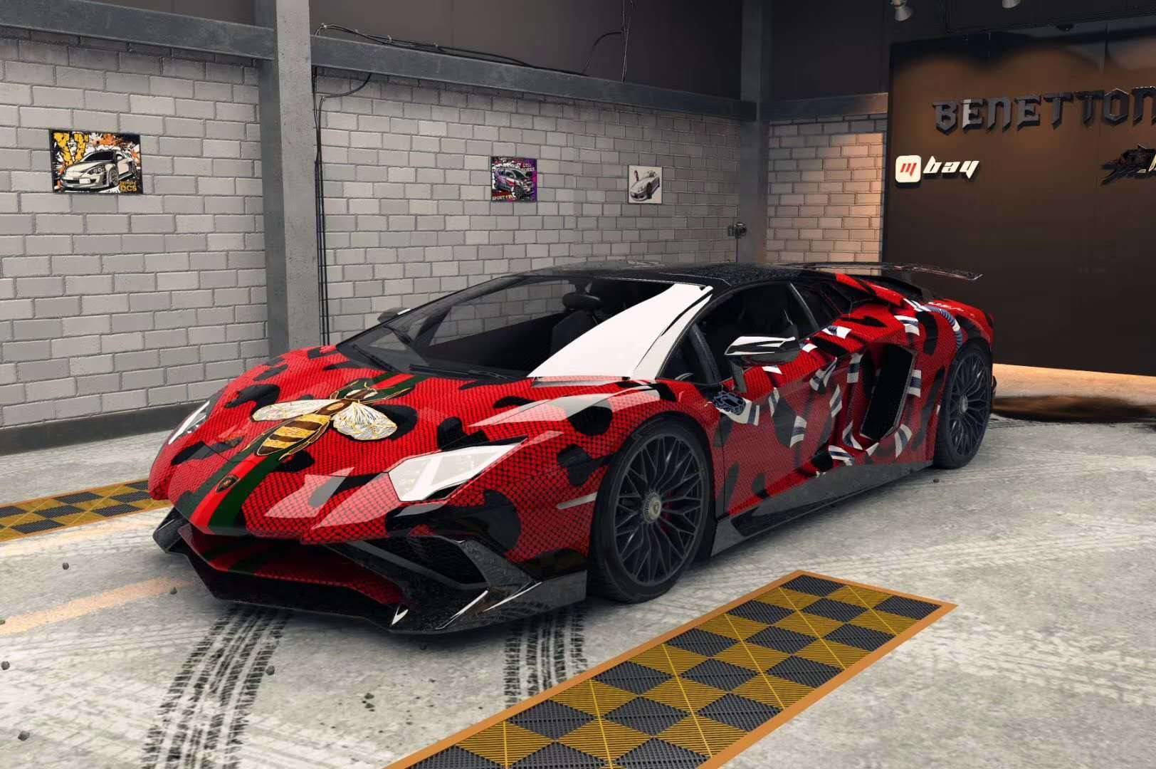 兰博基尼汽车改色私人定制小蜜蜂彩绘系列