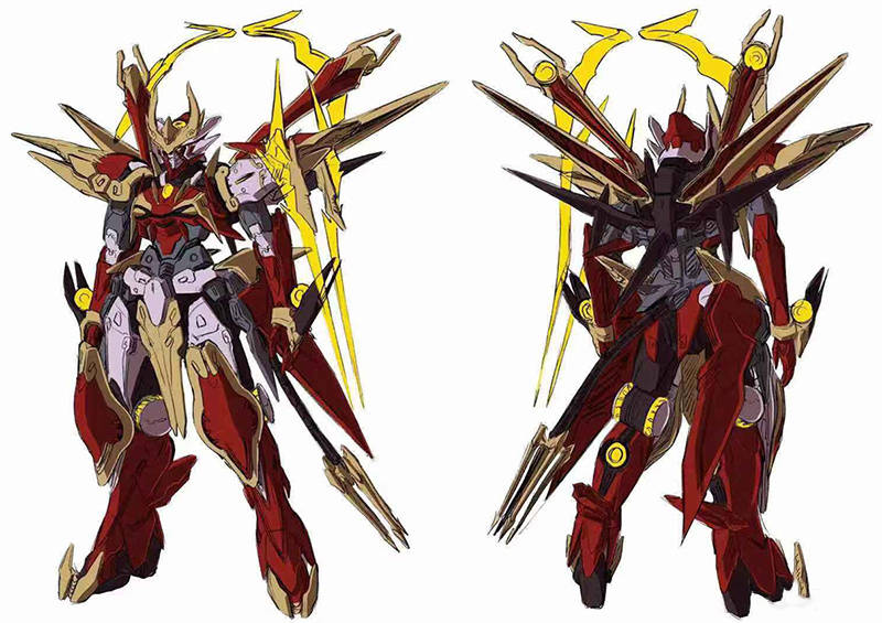 赤焰",同时公布的还有它的星传说"零号·雷霆",高达粉们梦寐已久的