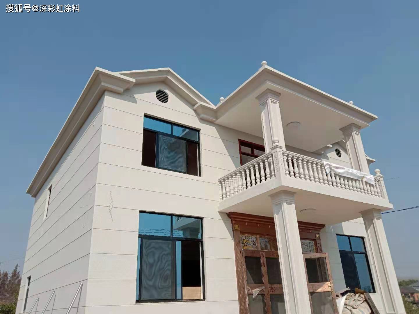建设美丽乡村,深彩虹仿石漆为新农村增色添彩!