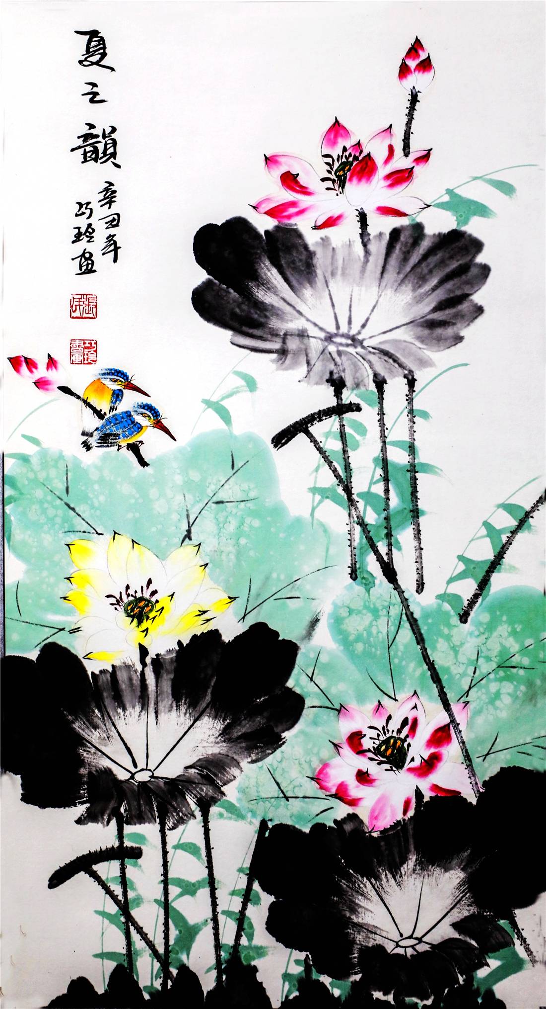 著名画家张巧玲探索创新牡丹画等作品端庄大方娇艳多姿雍容华贵