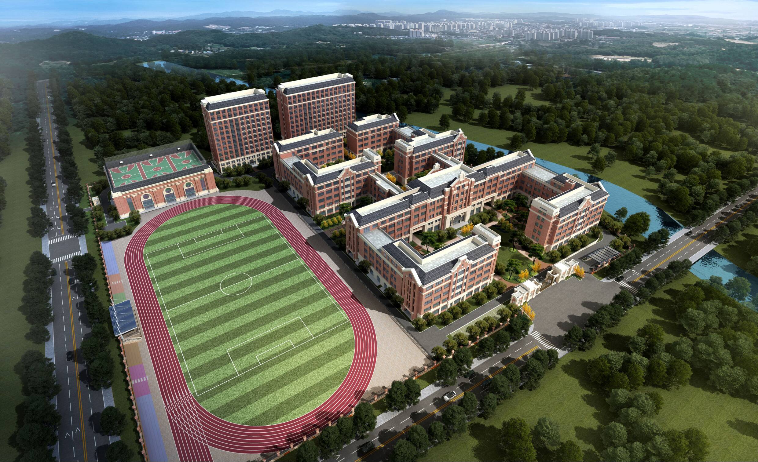 新建城南高级中学效果图.