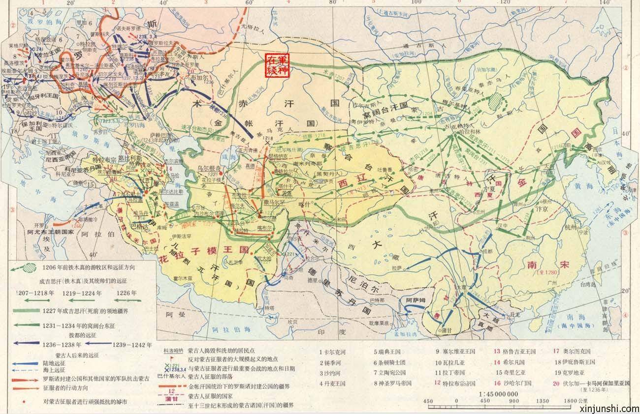 原创成吉思汗东征西讨50年建立的蒙古帝国如今包含了哪些国家