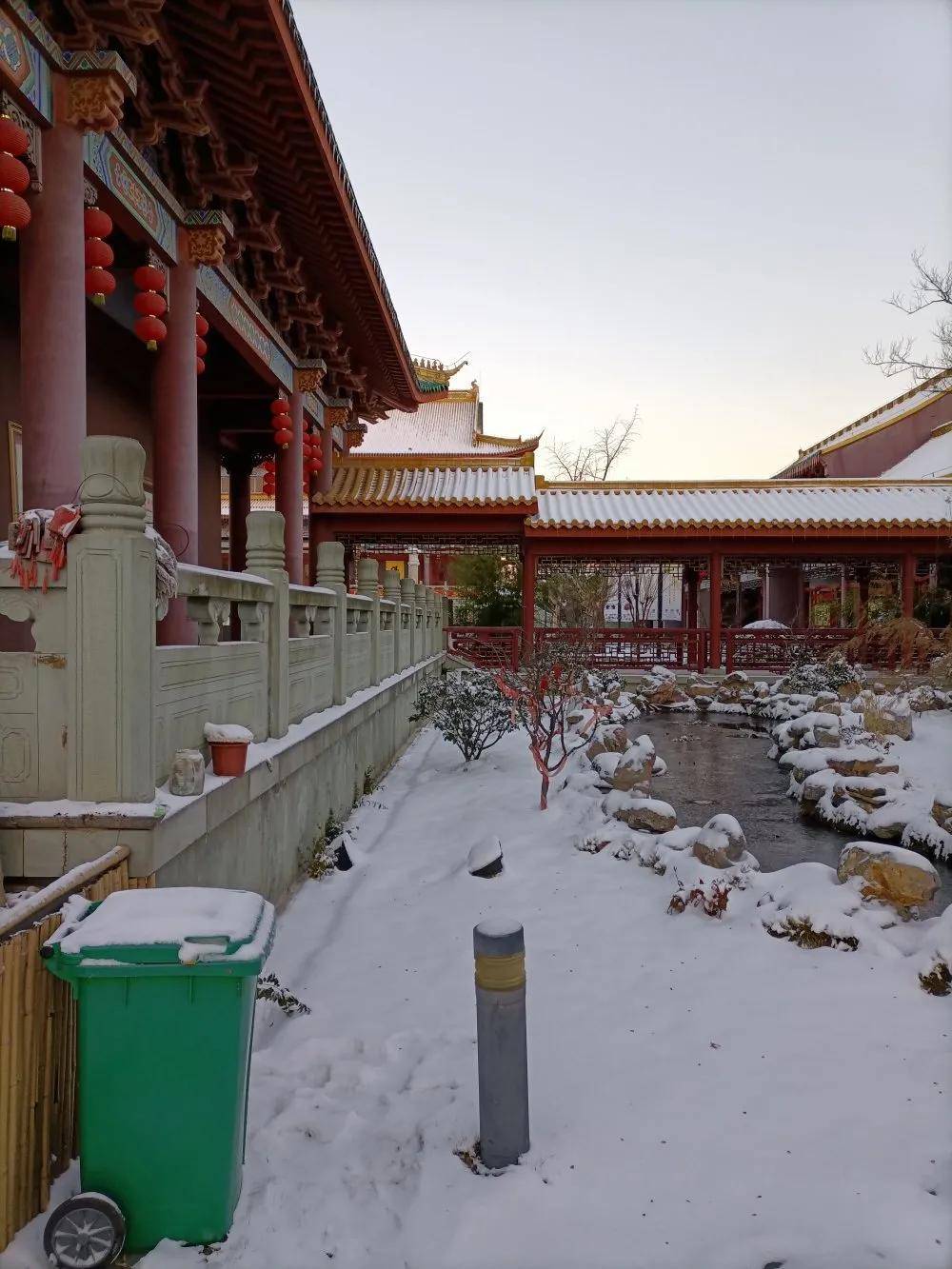 原创雪中禅境丨走近雪后的淮安景会寺