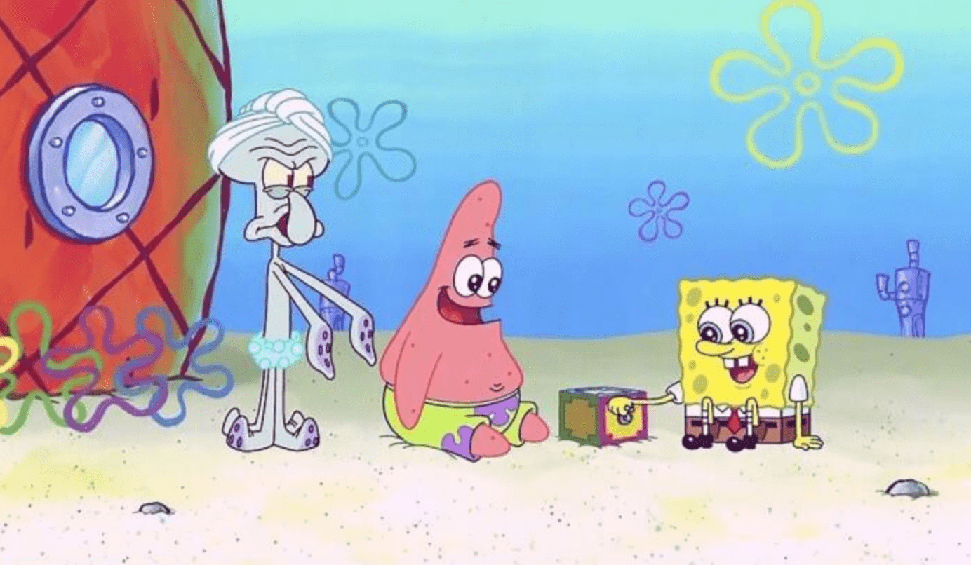 WTS / 出海绵宝宝-比奇堡的居民们“搞怪毛绒盲盒” 愣愣鱼x1 打工鱼x1 呆呆鱼x1 拆盒未拆袋RM90, image size:1384x806