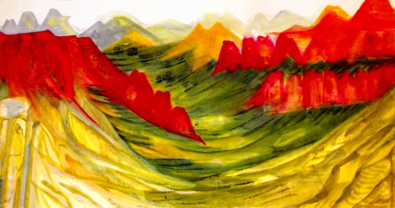 品貌日新赏画家张艺华彩墨山水画