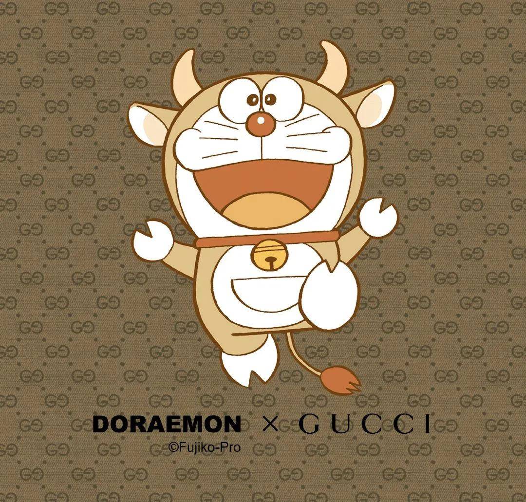 除了给哆啦a梦安上了牛角和牛耳朵.