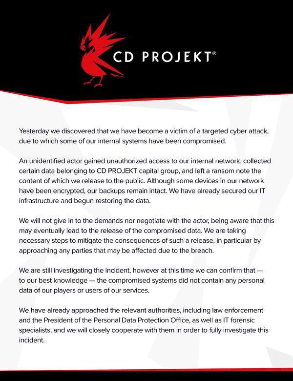 巫师|CD Projekt正解决游戏代码泄露问题 删除代码相关推文