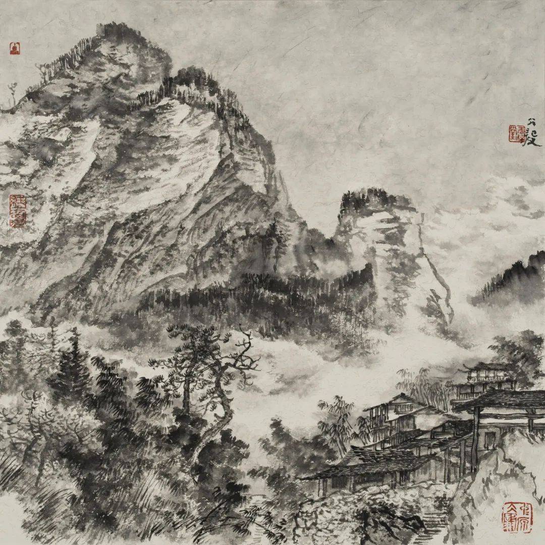 光影浮尘谢冰毅山水画作品云上展览