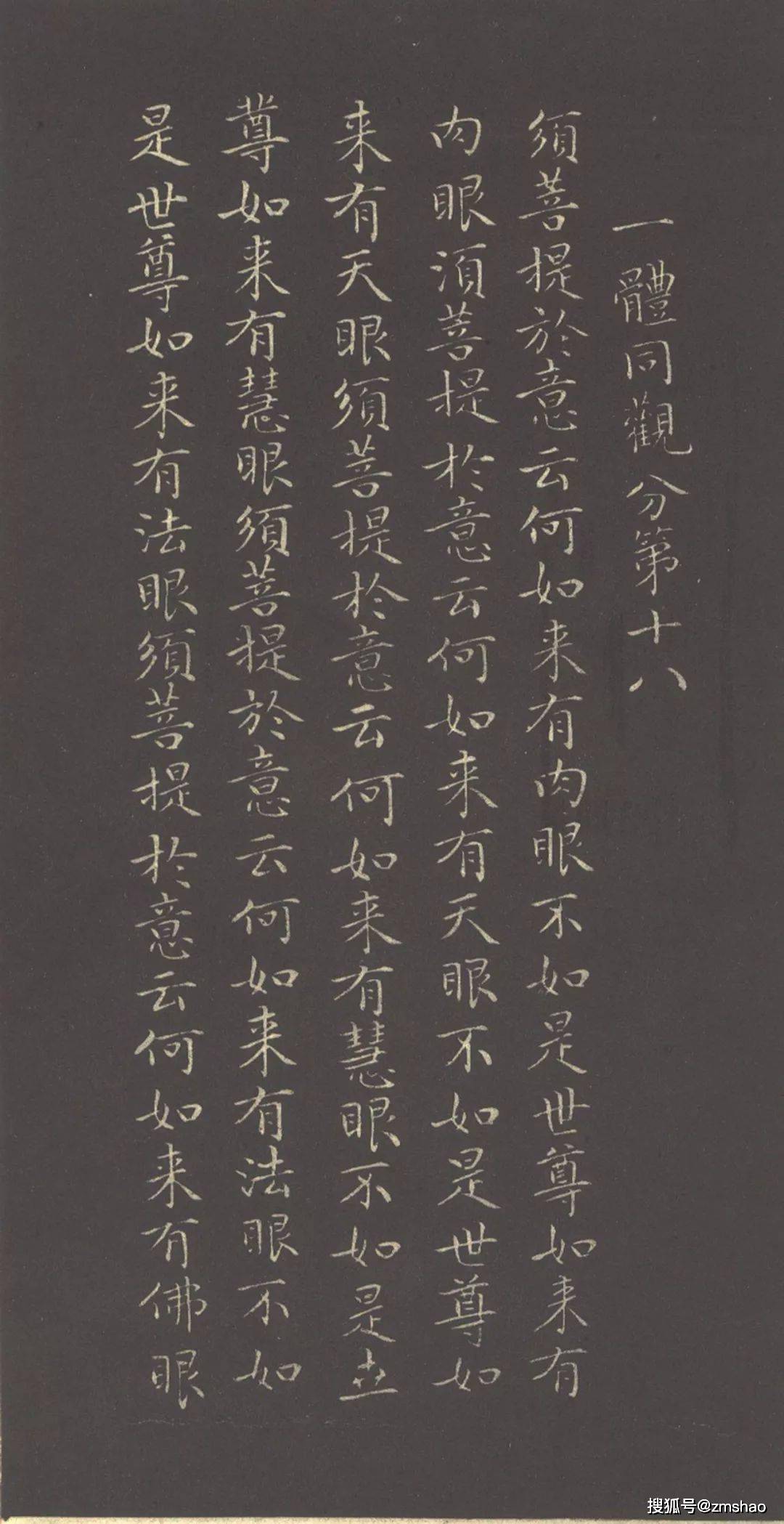 小楷金刚经字帖图片