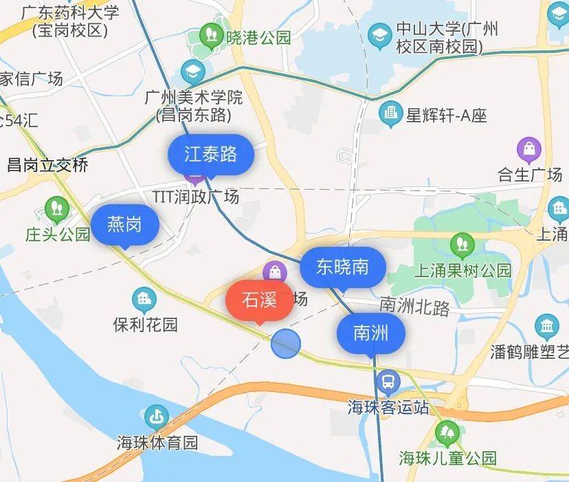 翻开地图,金碧花园位于海珠区工业大道南板块,三轨三地铁环绕,约400米