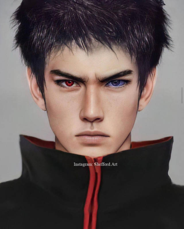 原创真人版的宇智波带土长这样写轮眼加轮回眼这颜值爱了