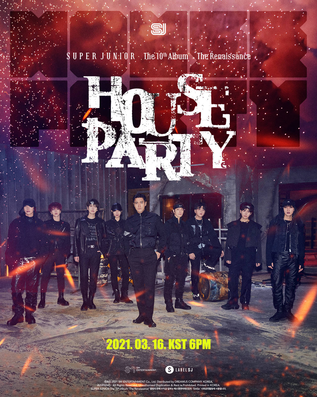 superjunior正规10辑主打曲houseparty主题海报公开