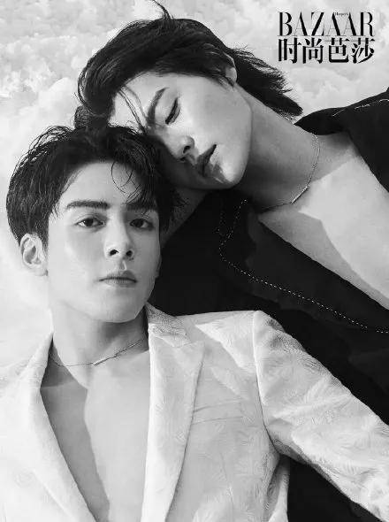 甚至在机场高举手机晒出同人图的也是肖宇梁本人95还曾点赞cp向视频