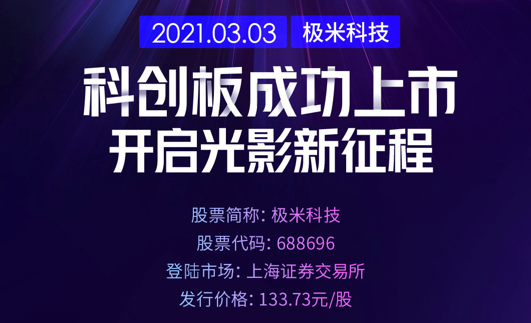 《极米科技今日登陆科创板 上市首日市值突破200亿元》