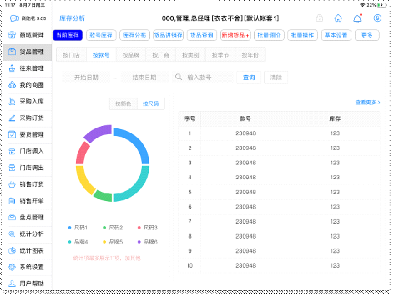 商陆花为服装行业量身定做的服装店进销存管理软件