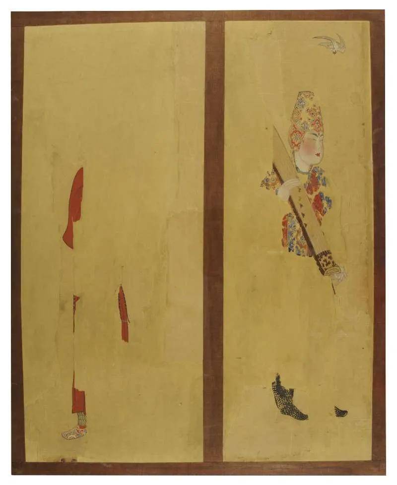 吐鲁番阿斯塔那古墓出土的唐绢画《乐伎图》随着西域音乐舞蹈的传入