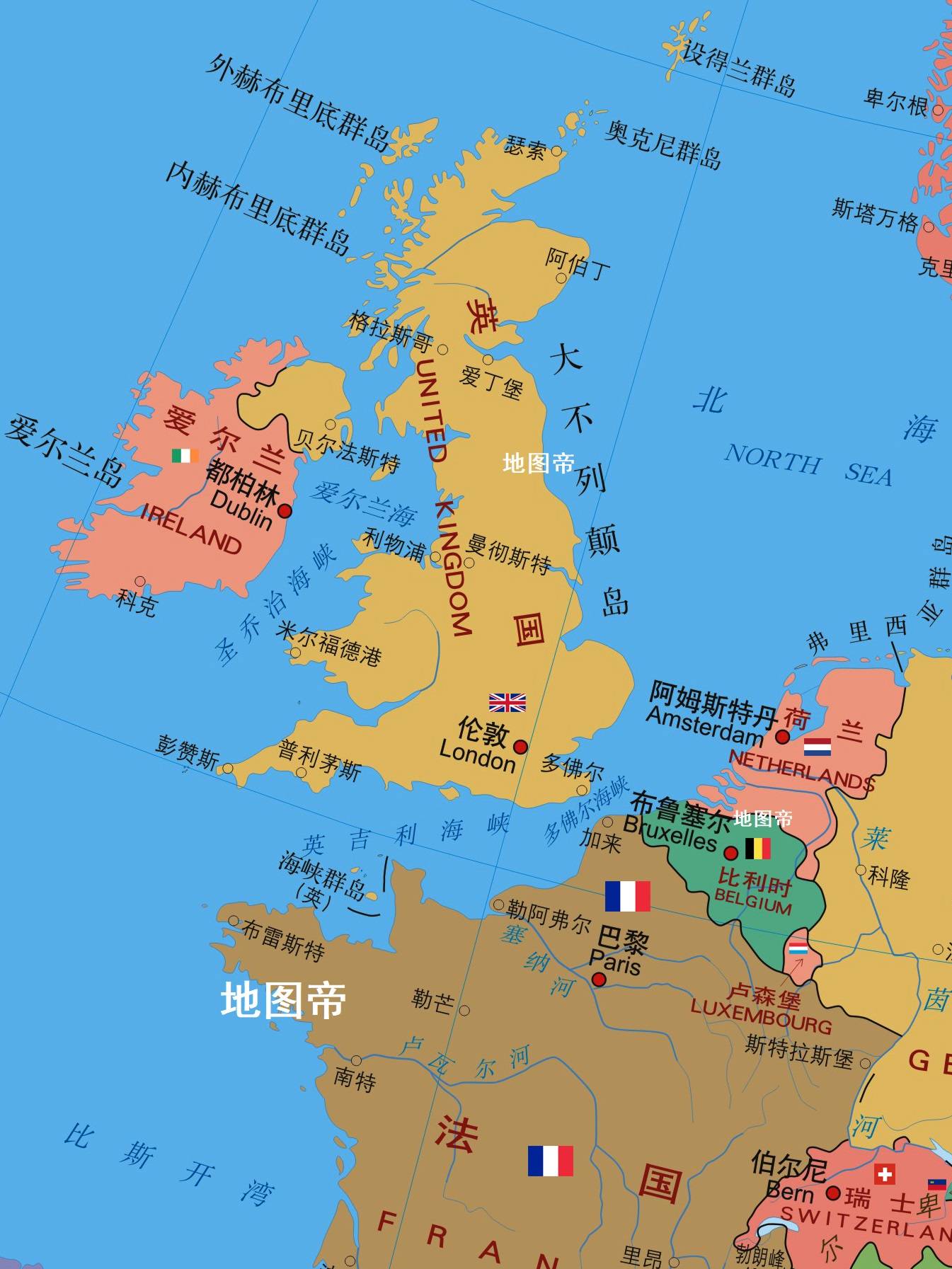 苏格兰地图中文版全图图片