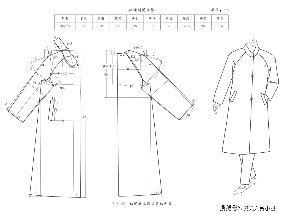 女风衣打版_女西装打版纸样图