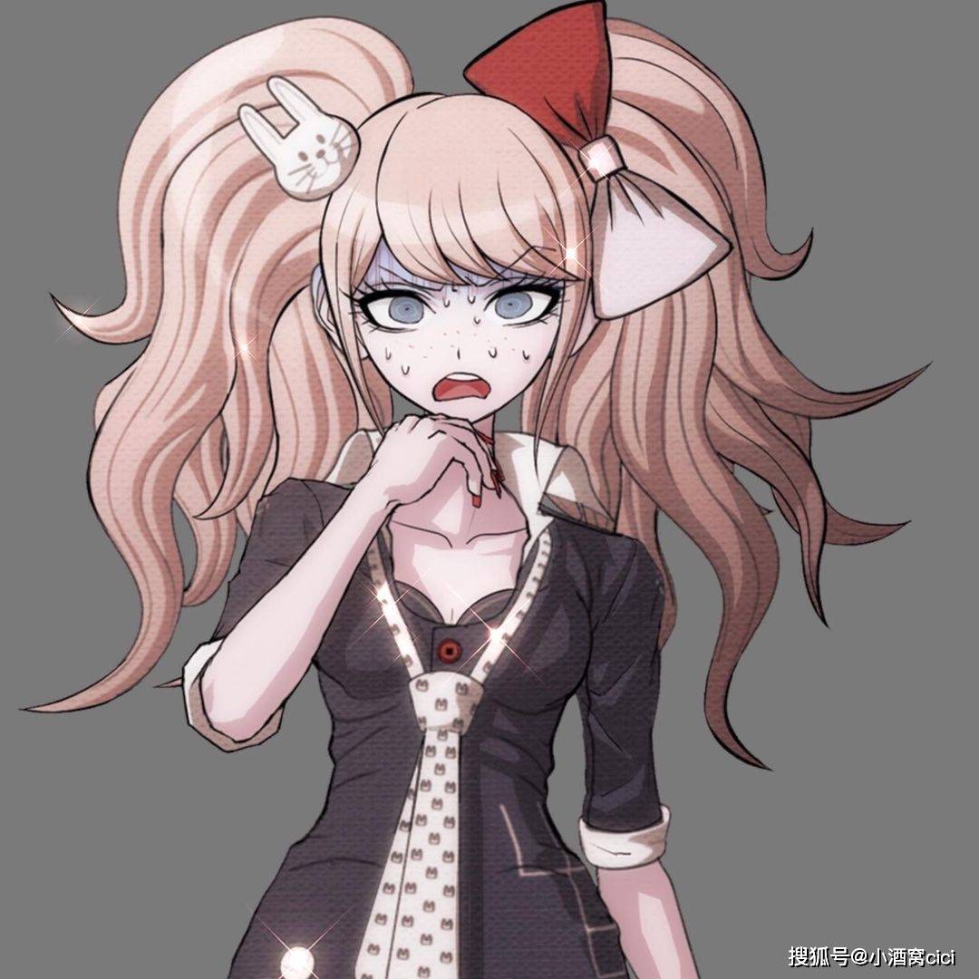 弹丸论破伪装成盾子的战刃骸尽管头发和面孔相同表情不同