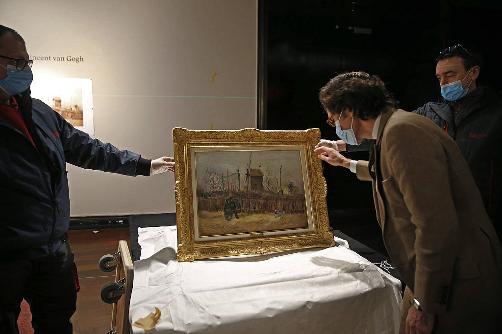 1/5当地时间2021年3月16日,法国巴黎,德鲁奥拍卖行展出荷兰后印象派