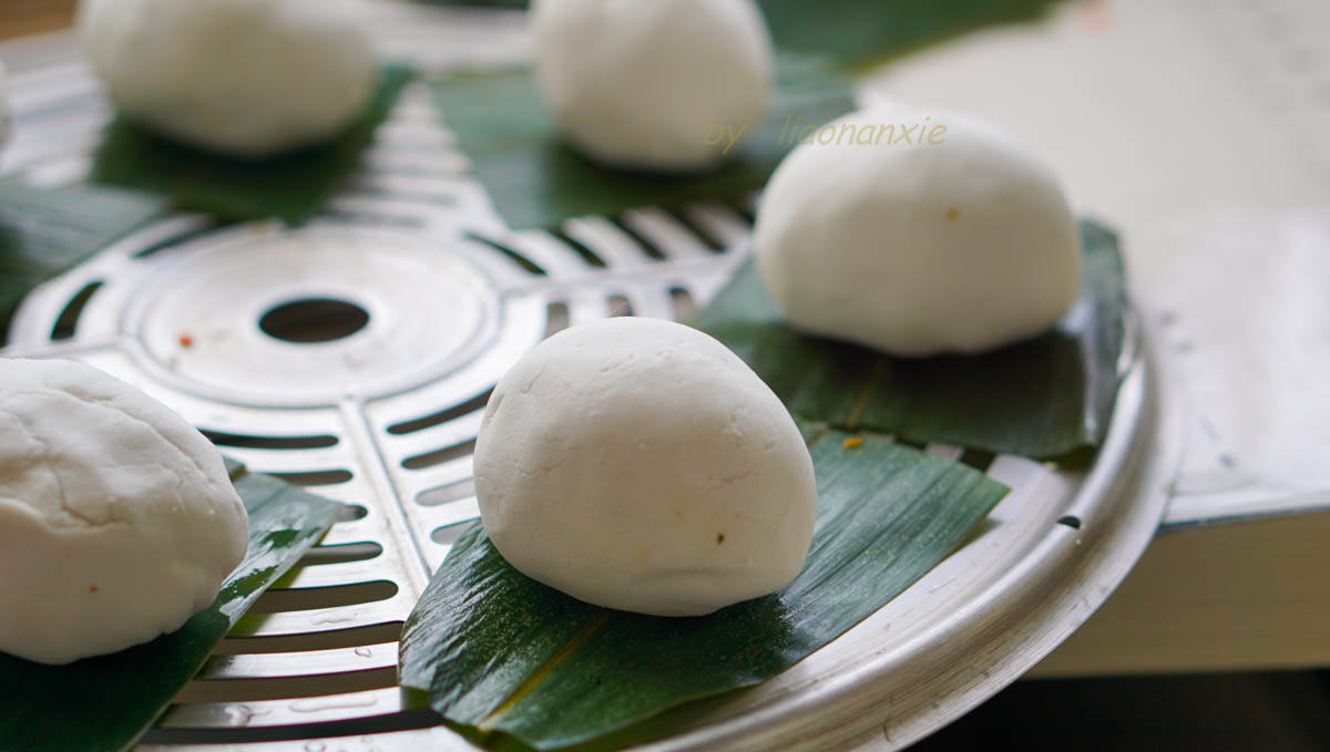 原创软糯弹口的面皮香气四溢的馅料这个糯米团子太好吃了