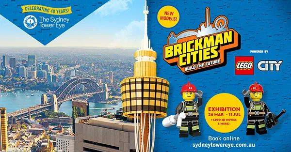 乐高Brickman Cities登陆悉尼塔，可看乐高大楼了