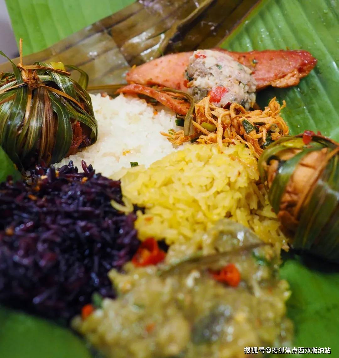 傣家竹筒饭民族传统美食景栋寨·民俗集市原生态·民族·地域·美食