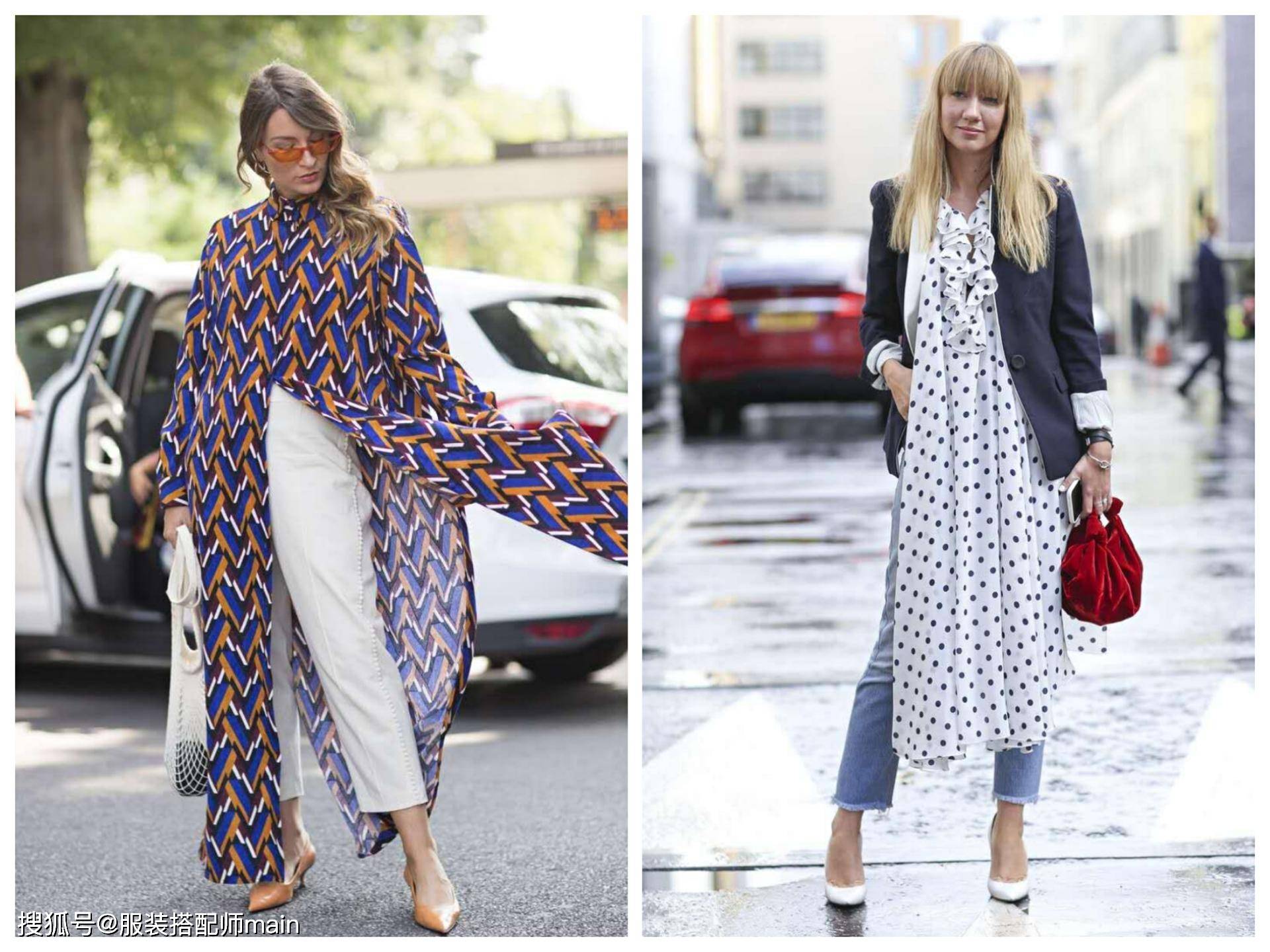 1,印花裙 裤子选出三条和连衣裙搭配不会出错的裤子之后,再来看看在