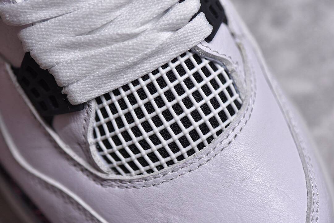 乔丹aj4白红热熔岩 air jordan 4 hot lava 篮球鞋_鞋帮