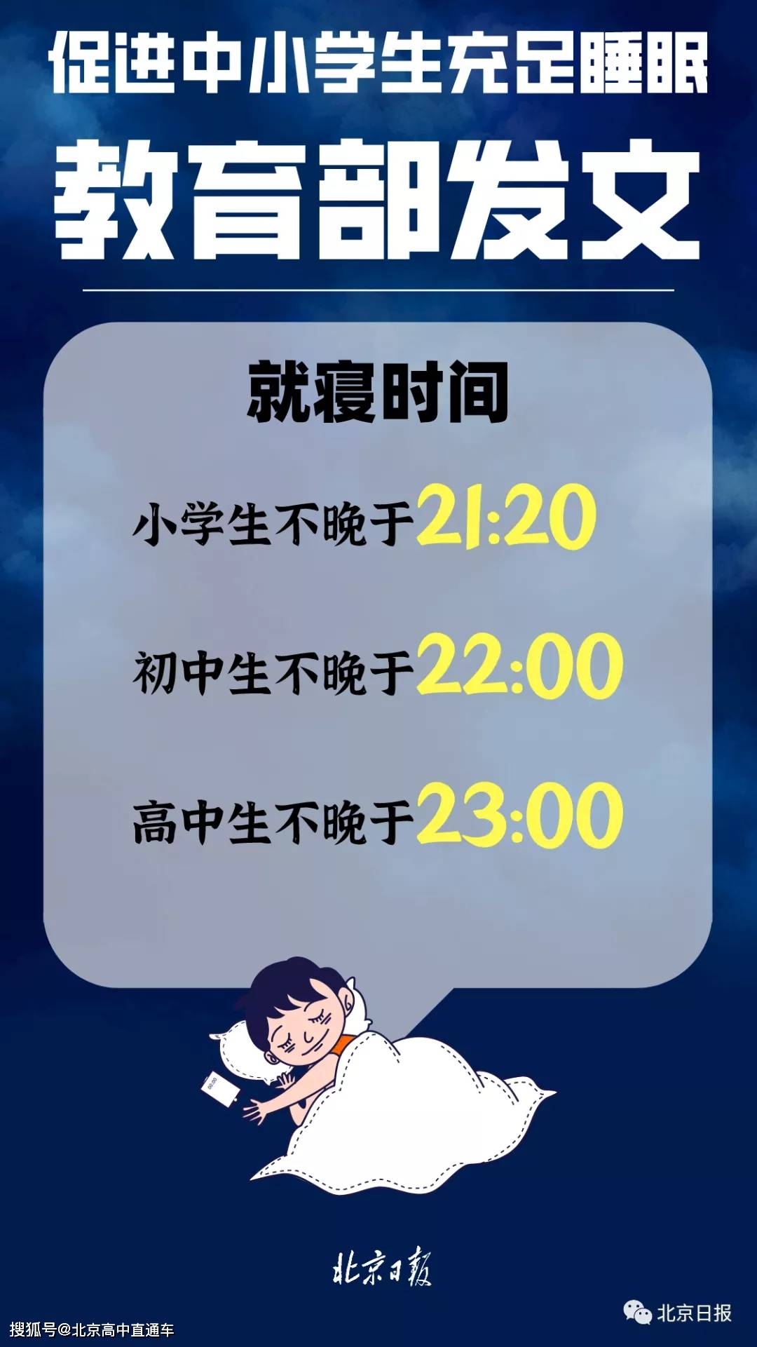 让中小学生睡足 官方重磅发文 9个要点 睡眠