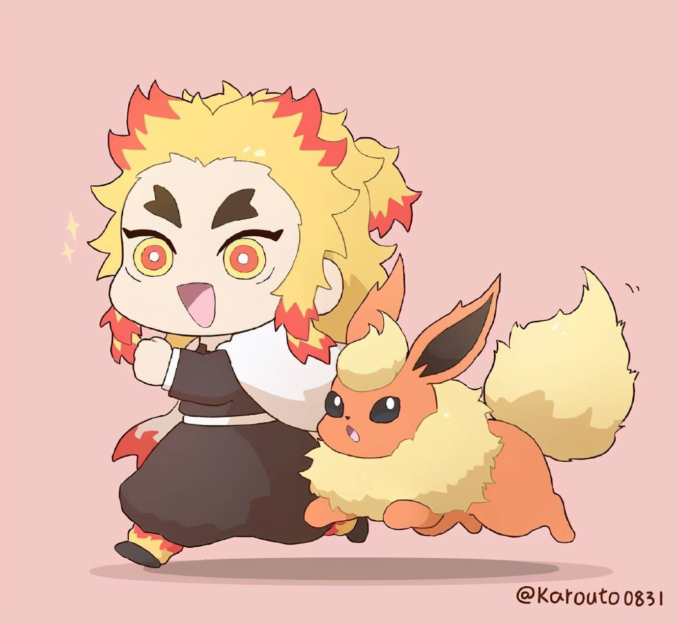 鬼灭之刃:当九柱配上宝可梦伊布,水柱不知所措,恋柱开心到跳脚