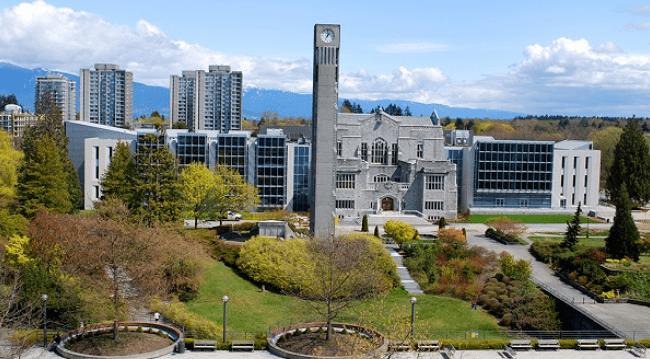 卑詩省的英屬哥倫比亞大學(university of british columbia)排名第31