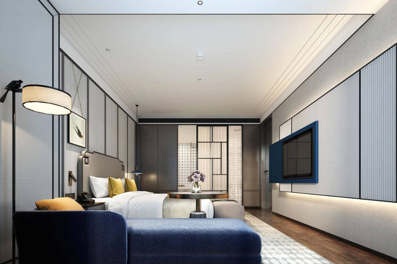 非设计分享轻奢风的蔚徕酒店设计