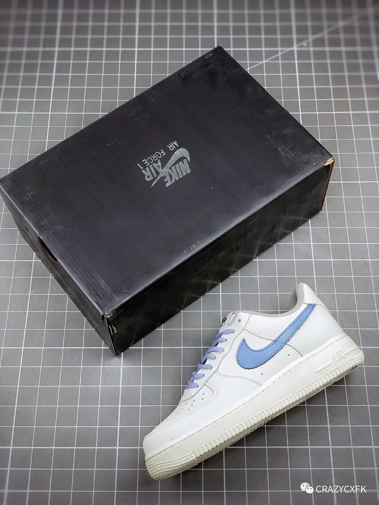 耐克薰衣草米白蓝nikeairforce1lowlavender运动鞋空军一号