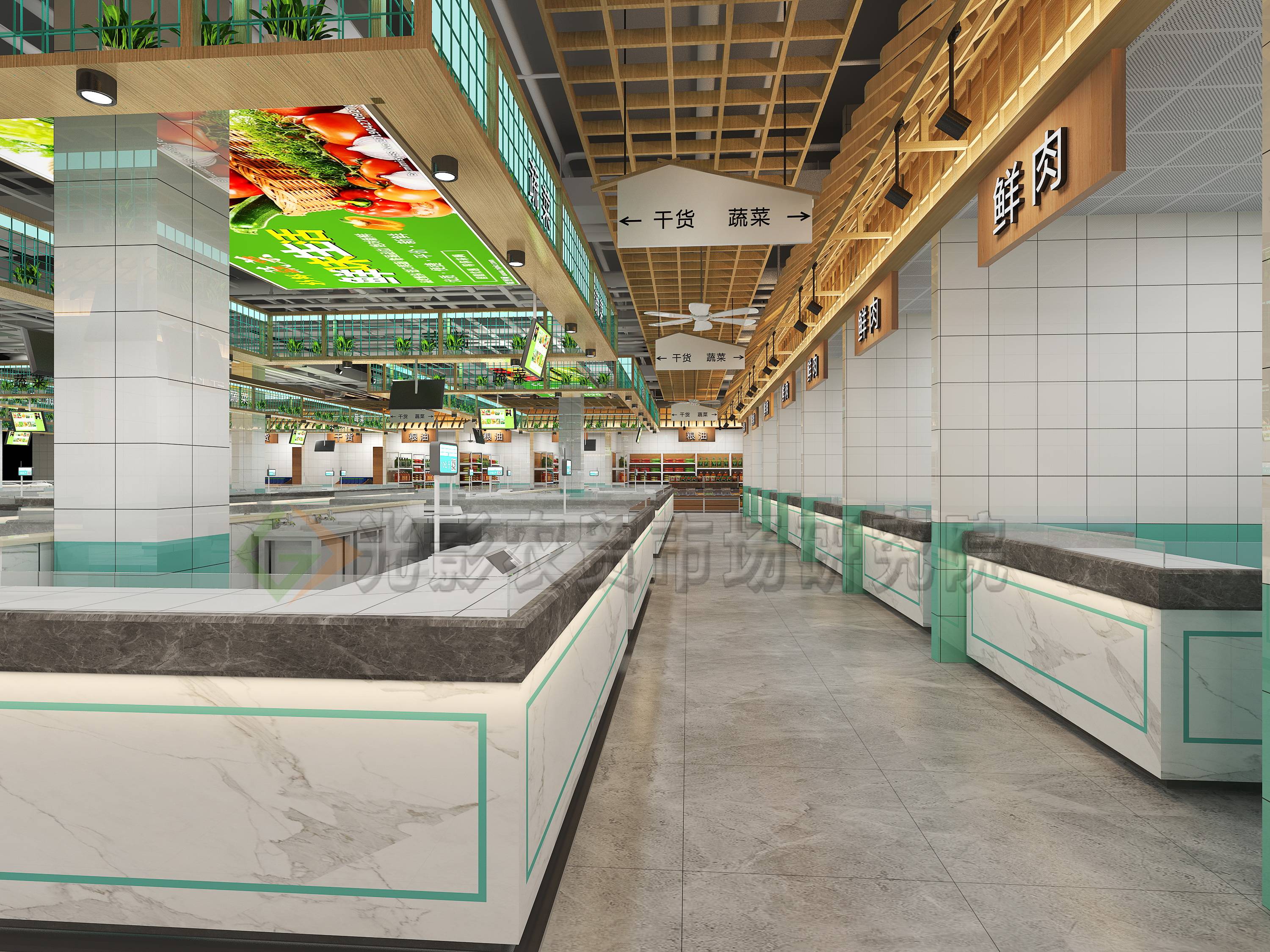 六安菜市场设计—六安菜市场装修设计—六安菜市场设计图