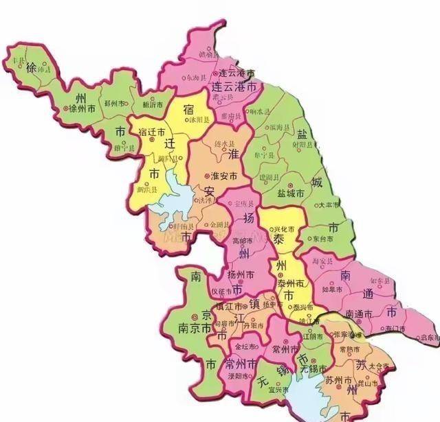 江苏省地级市排名_江苏省13个地级市地图