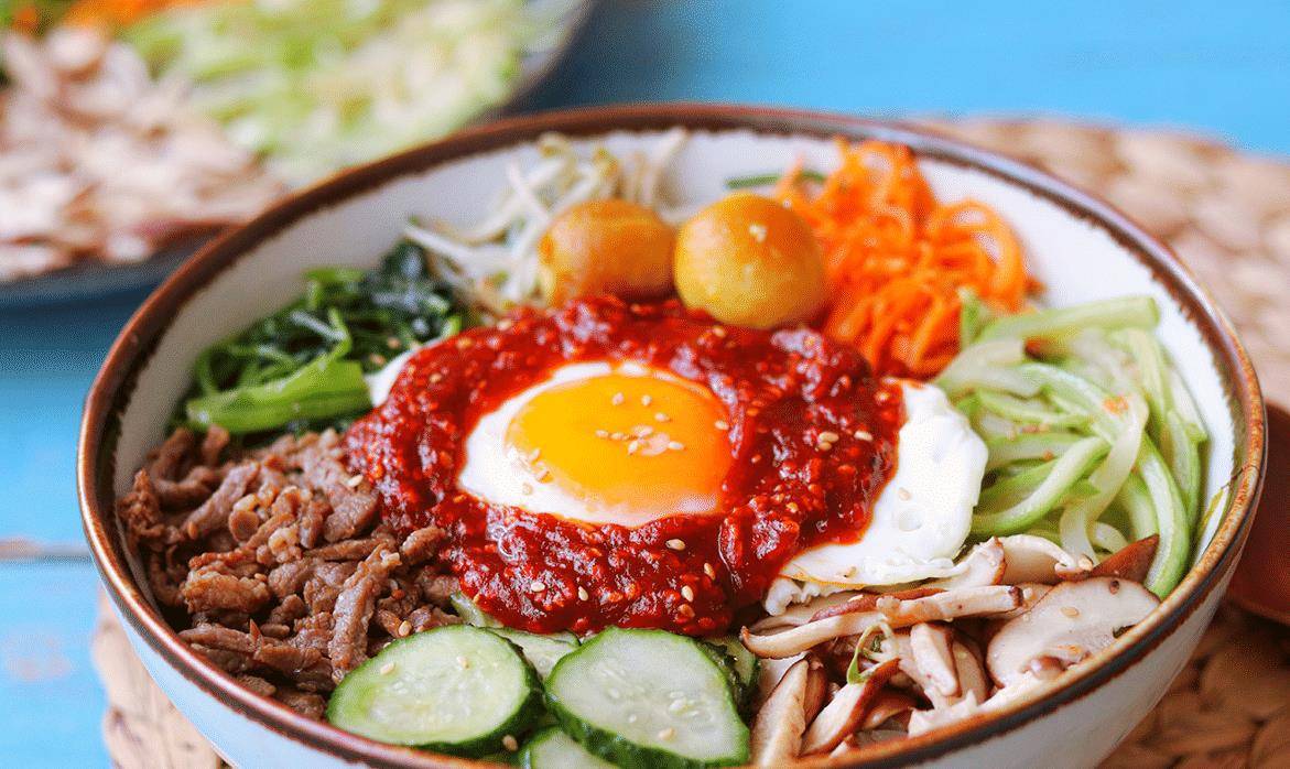 原创自制韩式拌饭香辣开胃食材丰富味道比买的还好吃