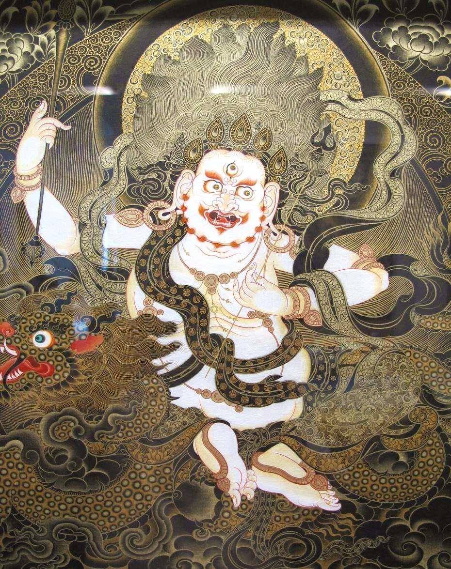 原创佛教大胜金刚青面金刚五髻有光明其光无主偏照十方