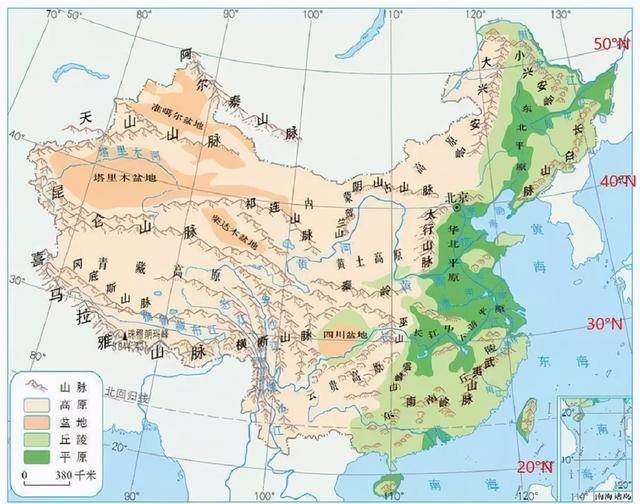 中国各省纬度分布图-千图网