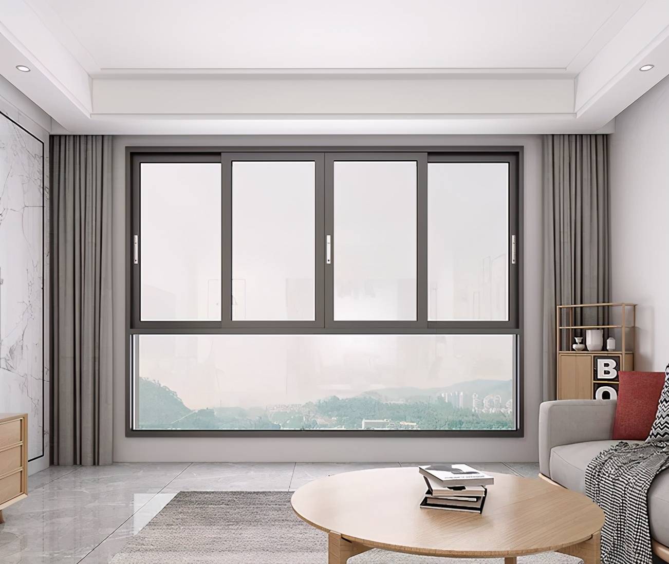 推拉窗安装在『洗晒阳台』上,能够将它的优点最大化(开窗位置自由