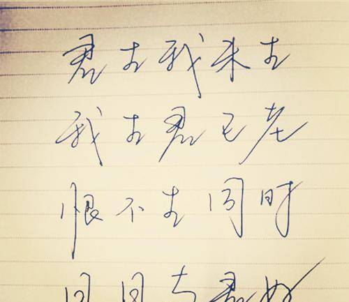 君生我未生曲谱_君生我未生硬笔图片