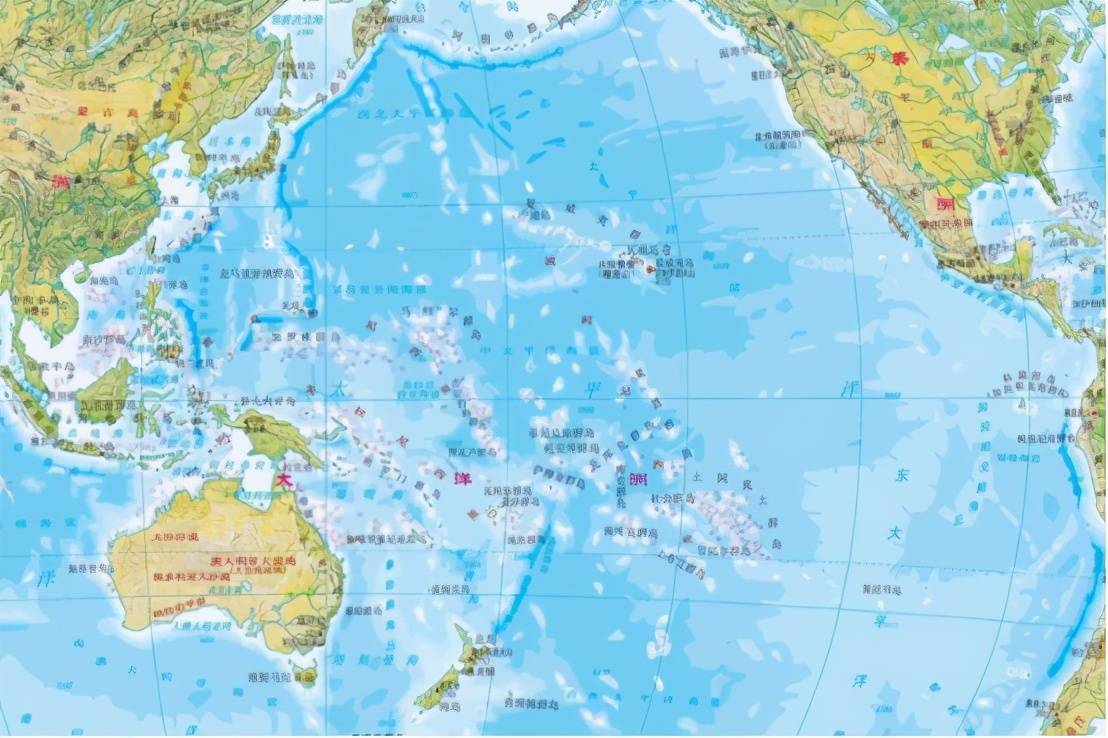 太平洋地图高清版大图图片