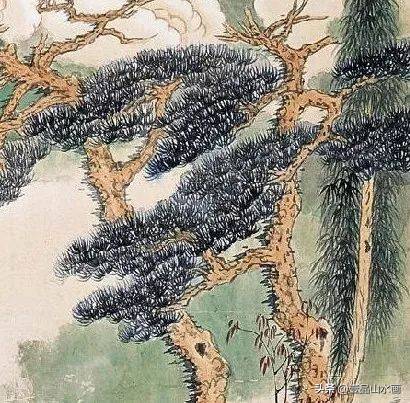 张大千《闲吟策杖倚天》鉴赏_山水