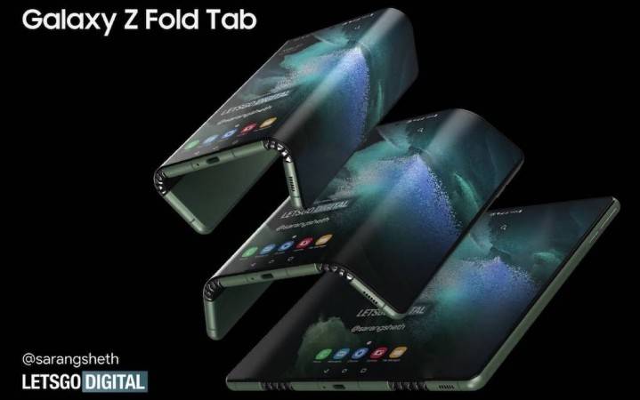 手机|Galaxy Z Fold Tab 曝光，双折式设计