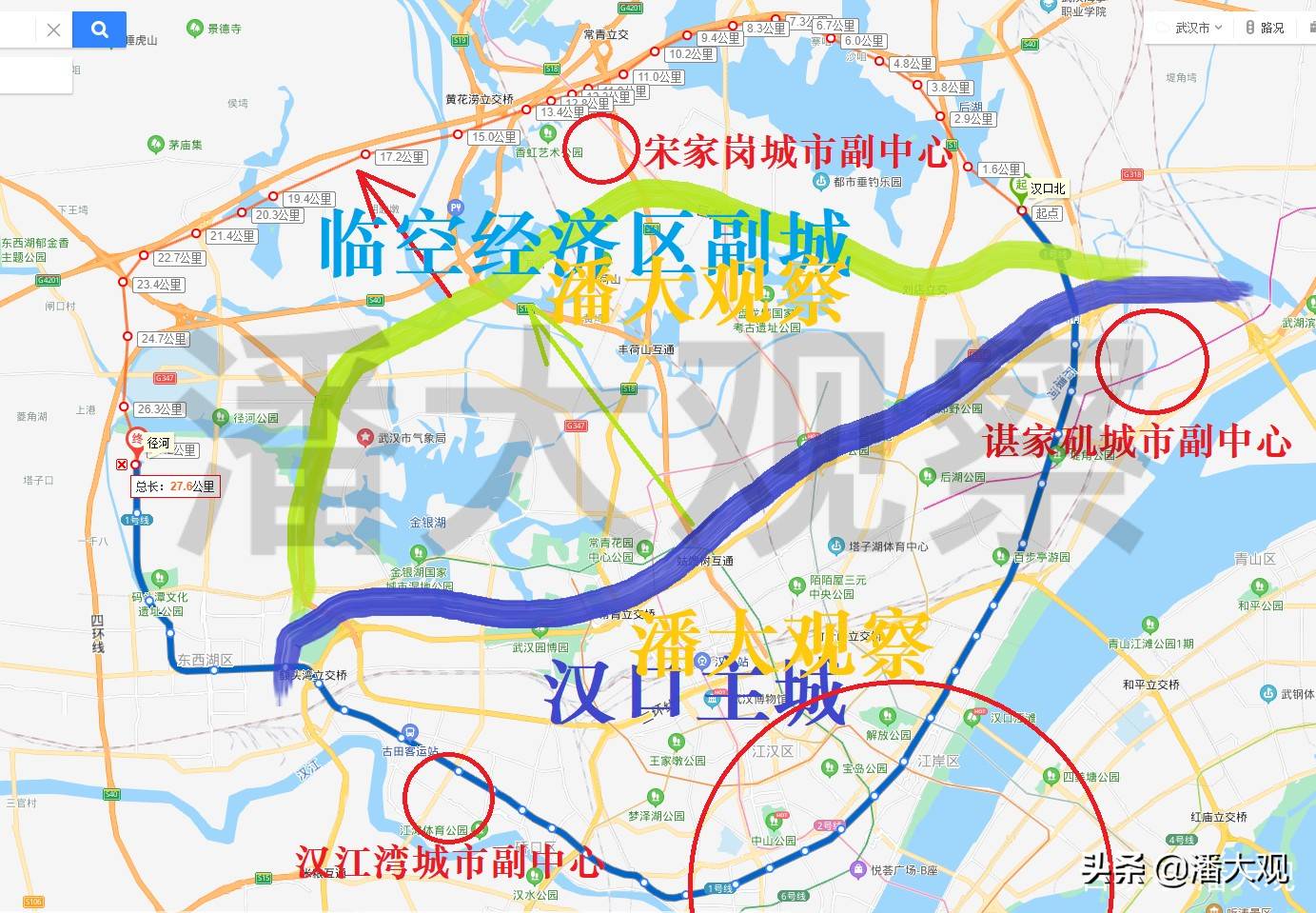 汉口画圆!三环北扩,地铁1号线成环将加速大汉口区域融合