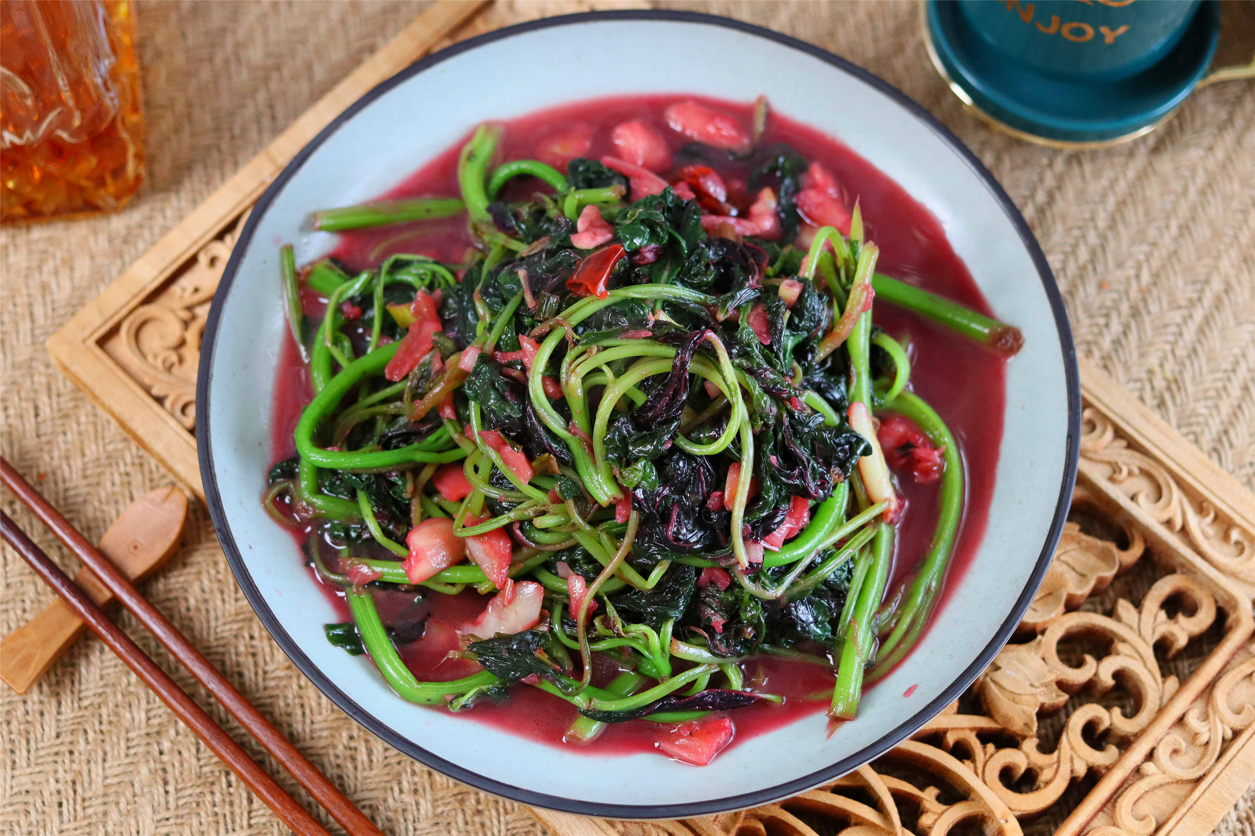 清炒红苋菜怎么做_清炒红苋菜的做法_豆果美食