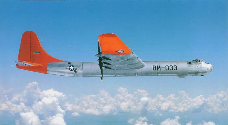 当天1架序号44-92075的b-36b轰炸机从阿拉斯加的艾尔森空军基地起飞