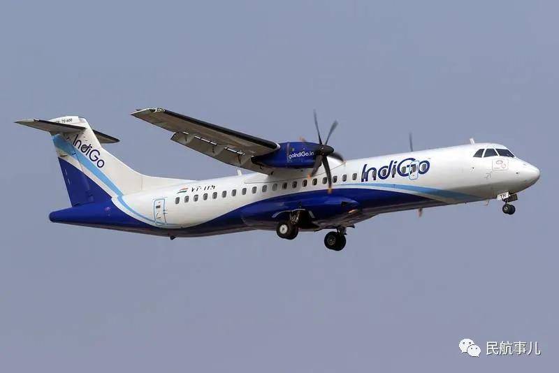 6月14日,一架靛藍航空( indigo) atr72-600客機在印度胡布里機場 (hbx