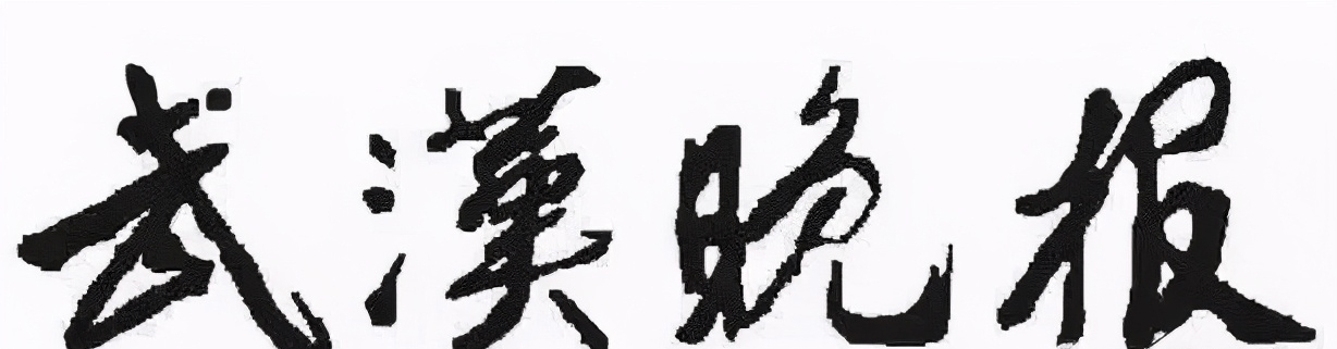 董必武所题写的武汉晚报用笔一丝不苟笔笔到位字字入法